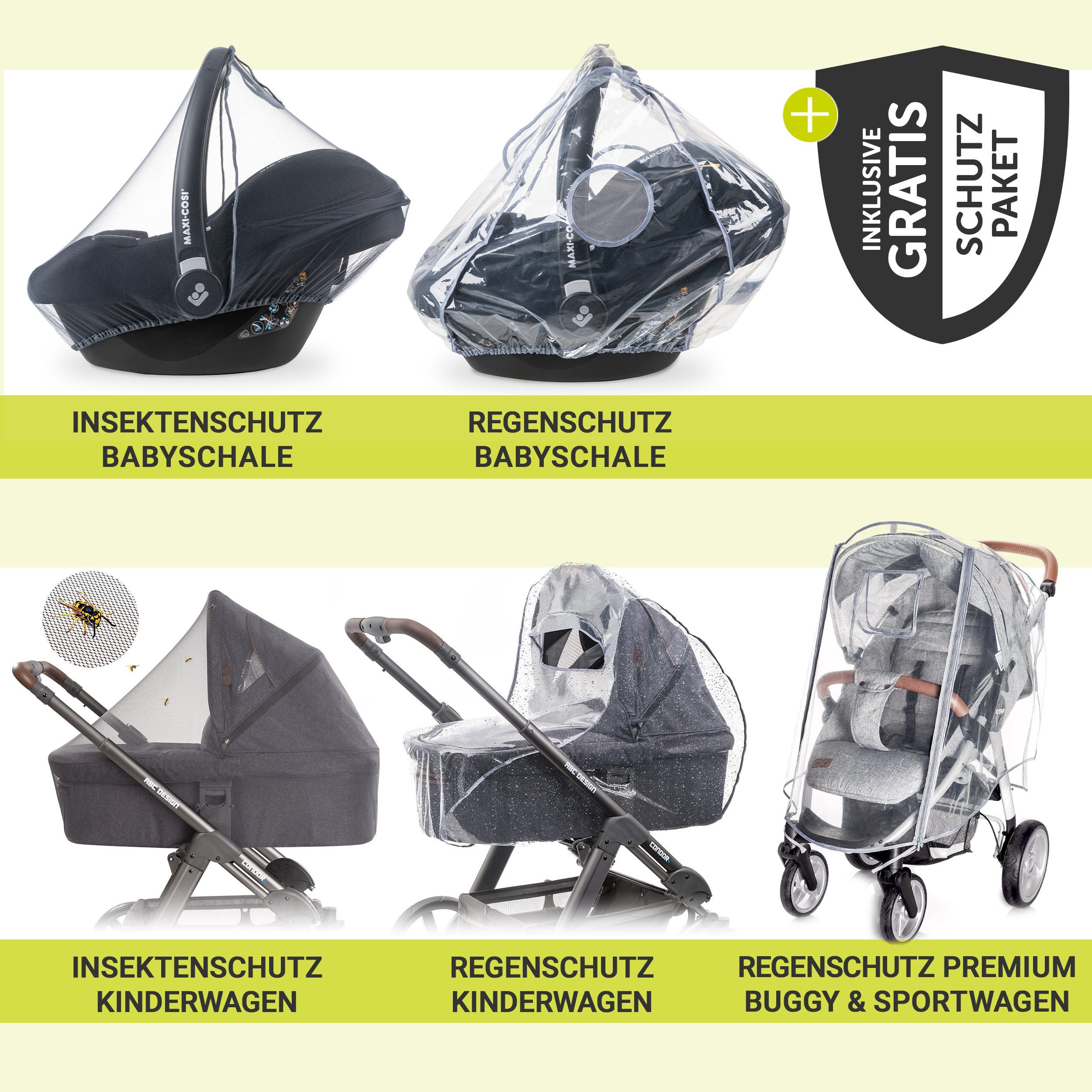 Kombi-Kinderwagen Move N Care Trio Set - Black