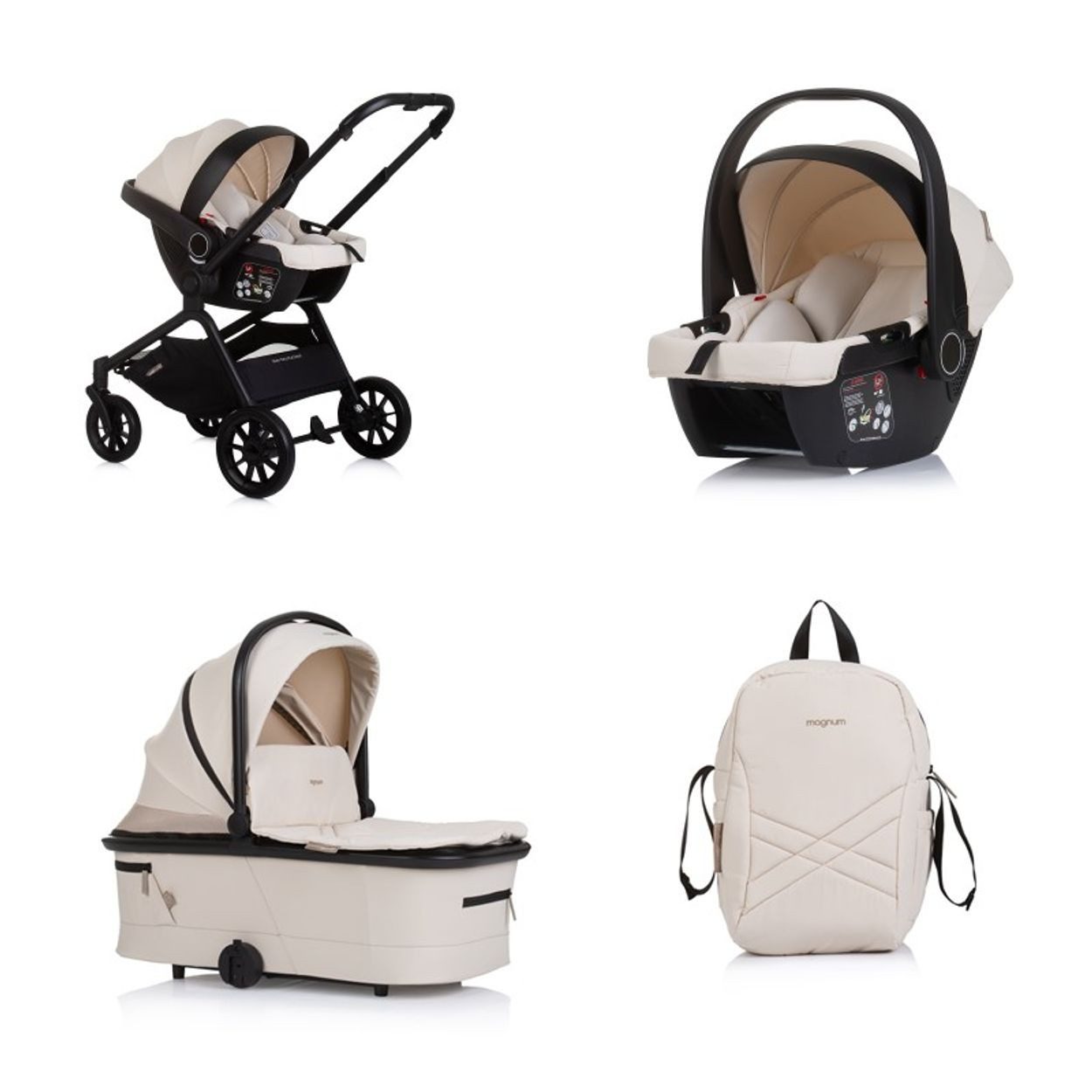Kombi-Kinderwagen Kombikinderwagen Magnum 3 in 1