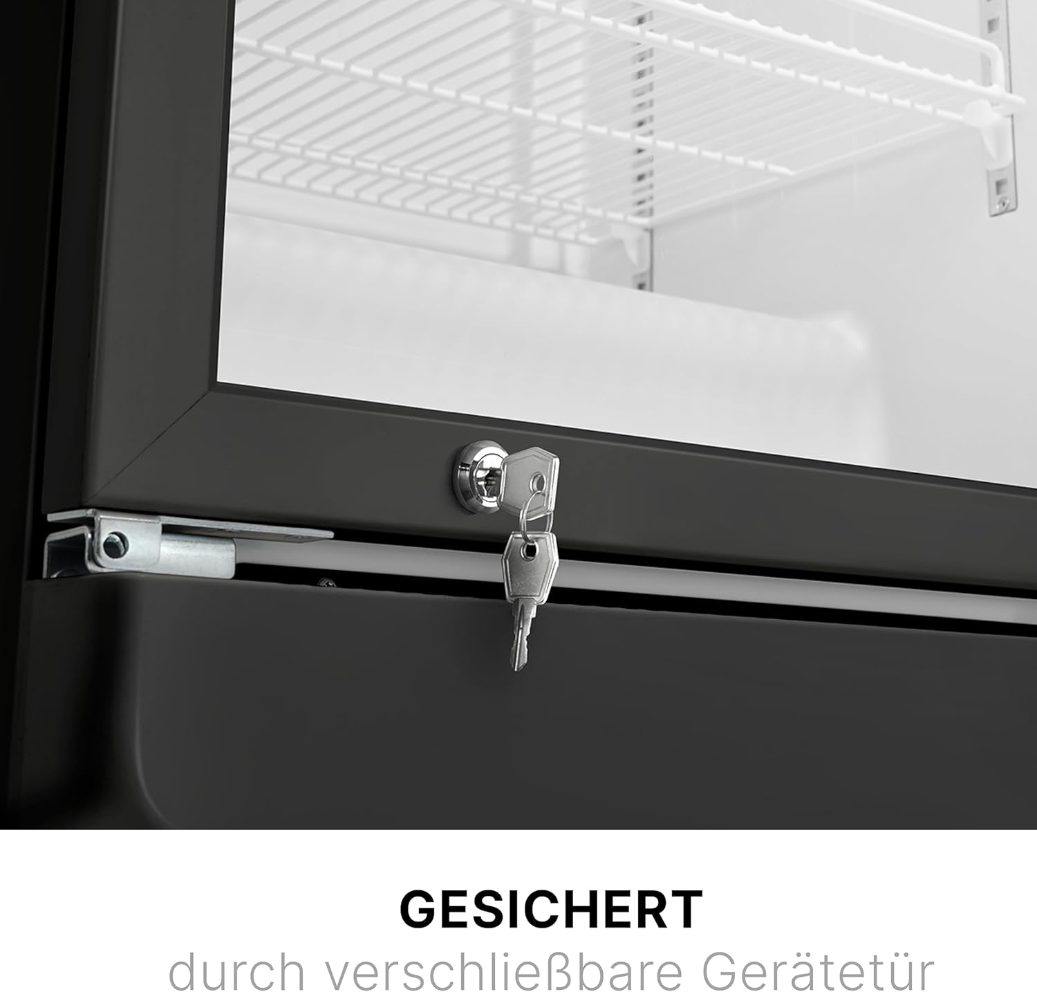 Bomann Kühlschrank mit Glastür Getränkekühlschrank abschließbar 6 höhenverstellbare Ablagen 30kg je Ablage 347 Liter Kühlschrank groß Flaschenkühlschrank m. LED-Licht KSG 7351 schwarz