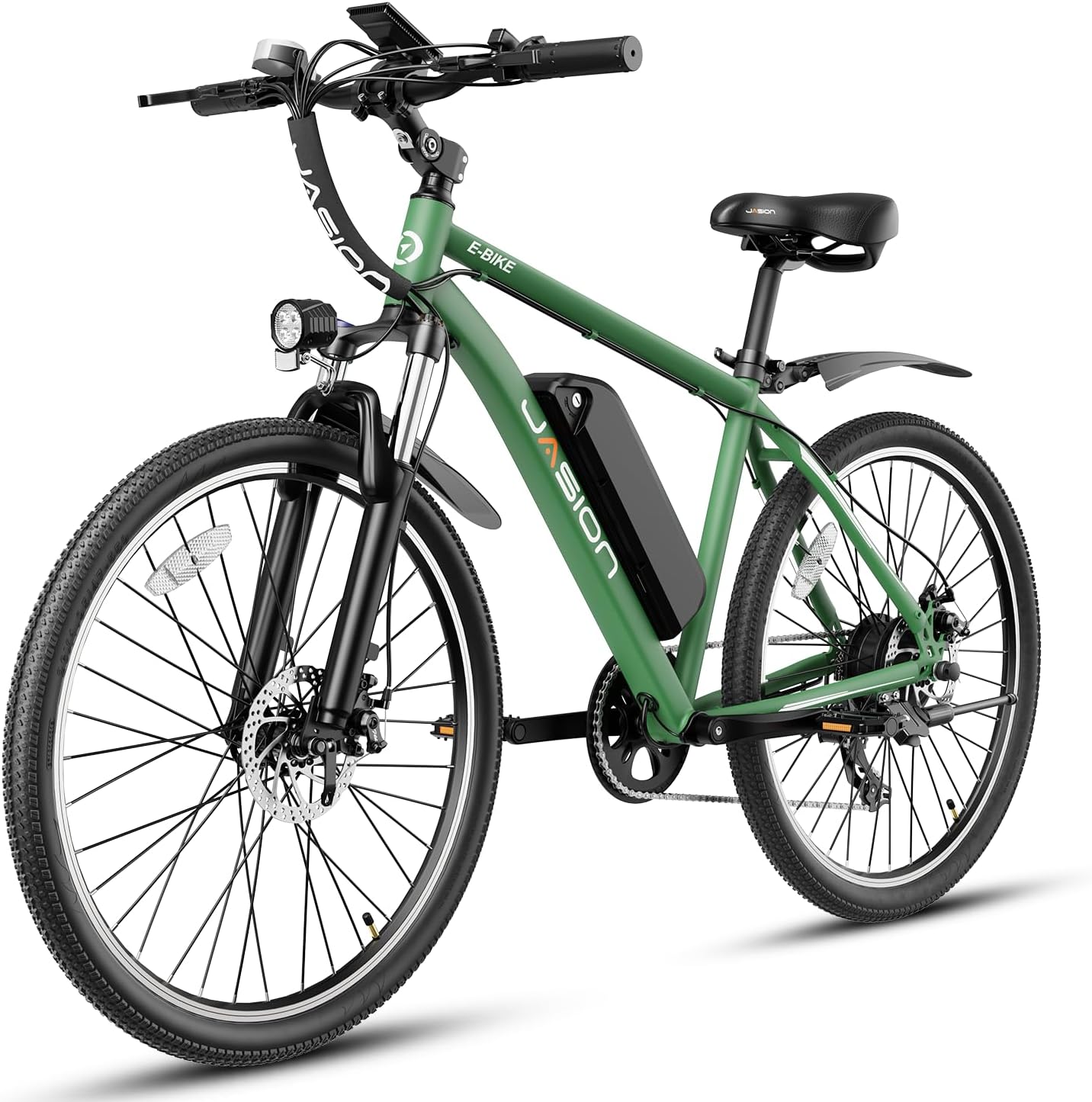 Jasion EB5 Electric Bike for Adults with 360Wh Removable Battery, 40Miles 20MPH Commuting Electric Mountain Bike with 350W Brushless Motor, 7-Speed, 26" Tires and Front Fork Suspension