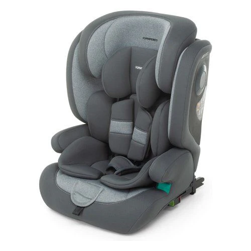 Foppapedretti Tender Seggiolino Auto – Dual Fix Girevole 360°, Reclinabile, Gruppo 0+/1 (0-18 kg), con Isofix, Colore Silver