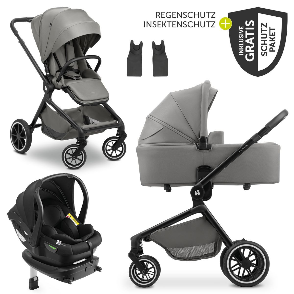 Kombi-Kinderwagen Move N Care Trio Set - Dark Grey