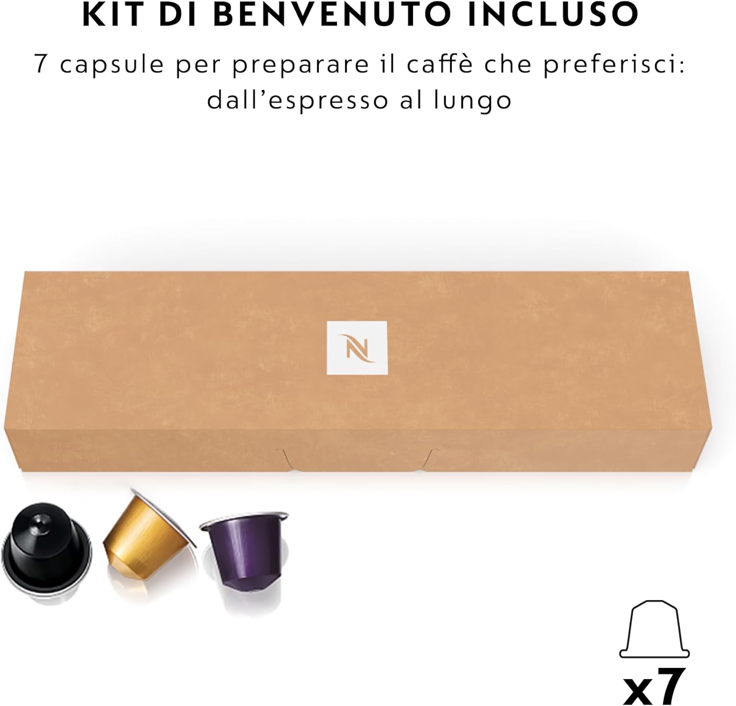 Krups Nespresso Essenza Mini XN1101, Coffee Machine, Nespresso Capsule System, Water Tank 0.6L, White