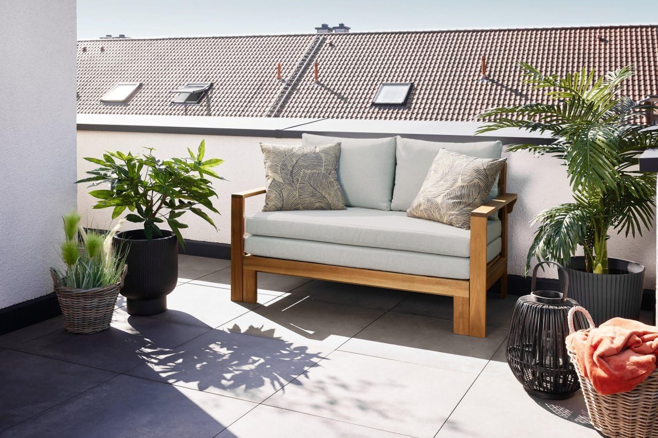 Primaster Loungebett Capri inkl. Auflage Sonnenbett 141x130x35cm Sonnenliege