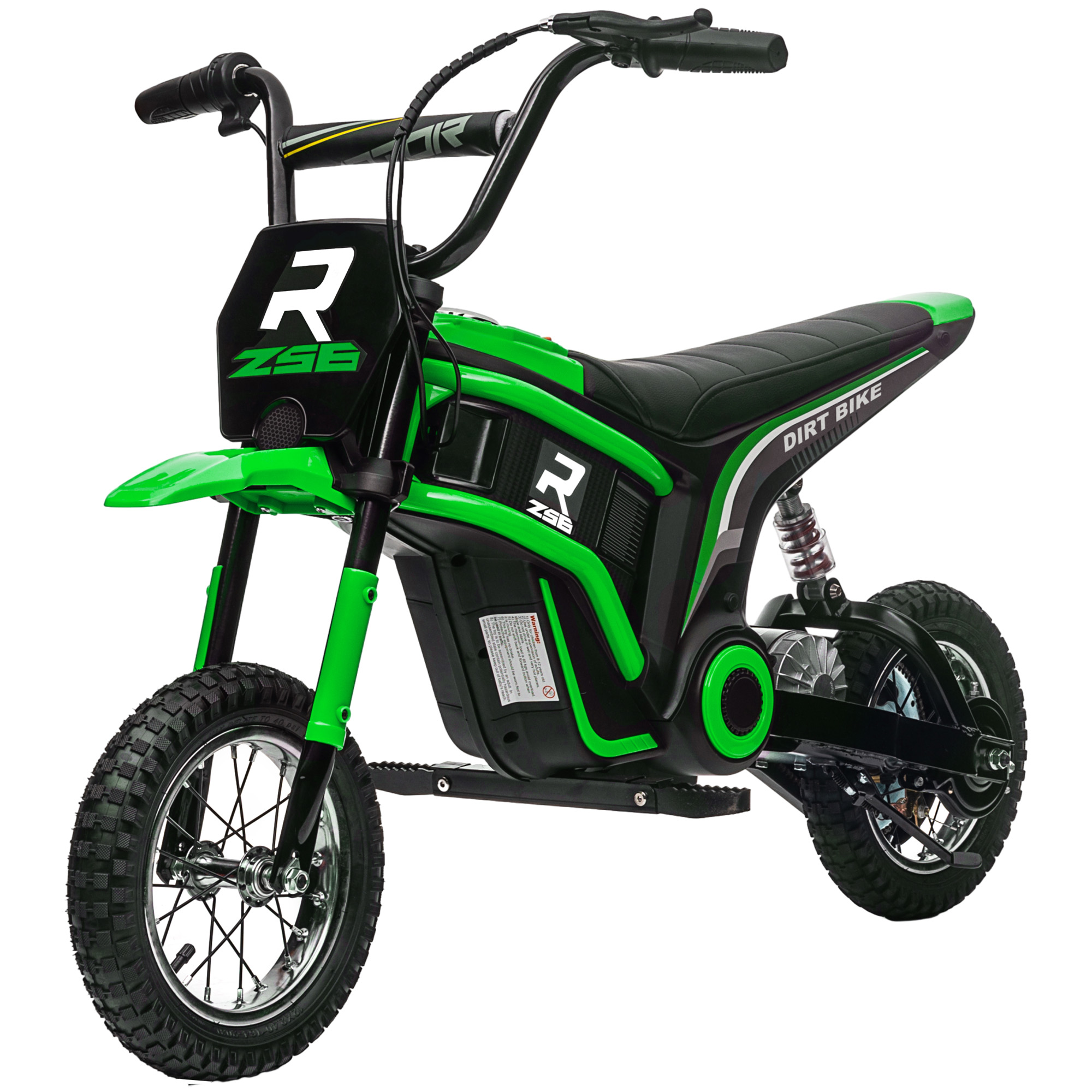 Elektrische Kindermotor, 24V motor, instelbare snelheid, muziek & lichten, Groen