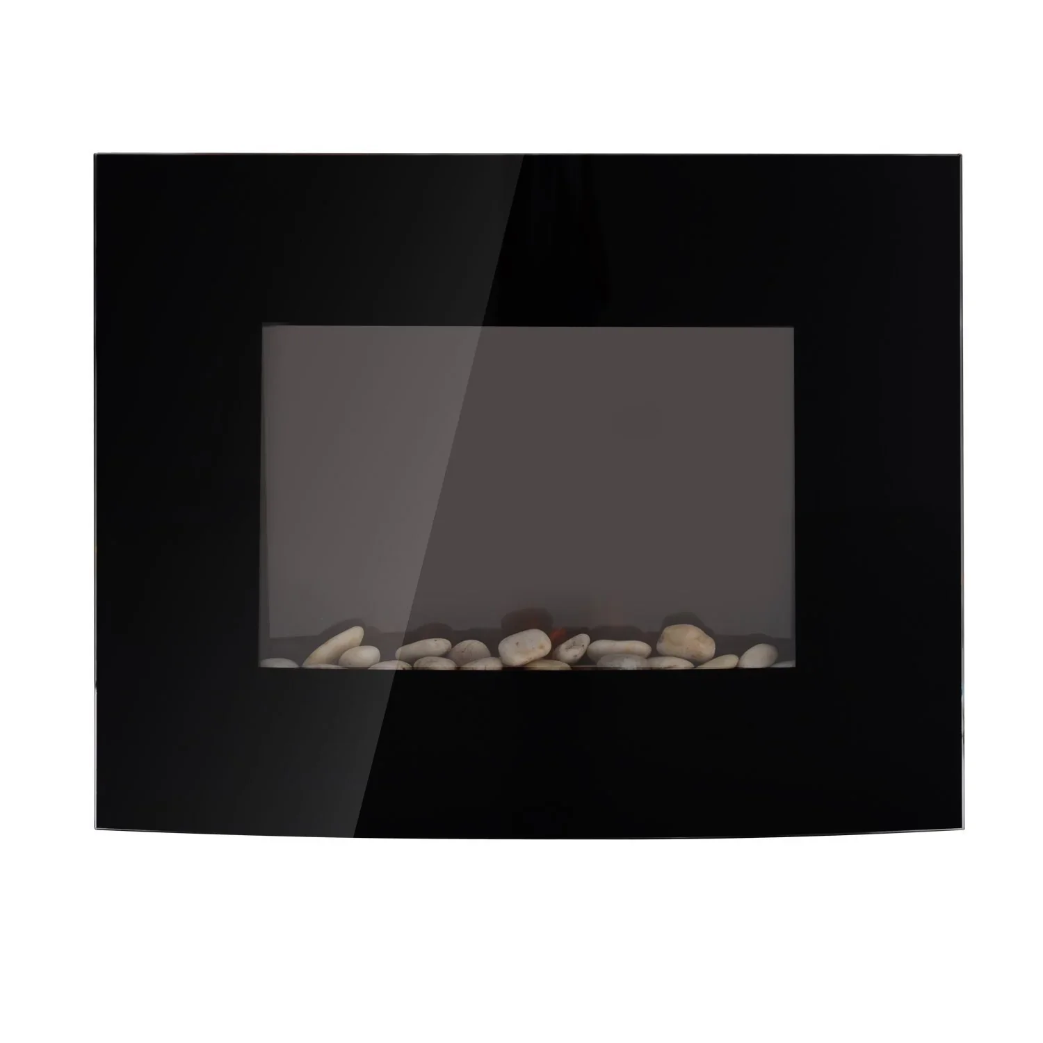 HOMCOM Elektrische haard LED-vlameffect 7 kleuren Oververhittingsbeveiliging RVS