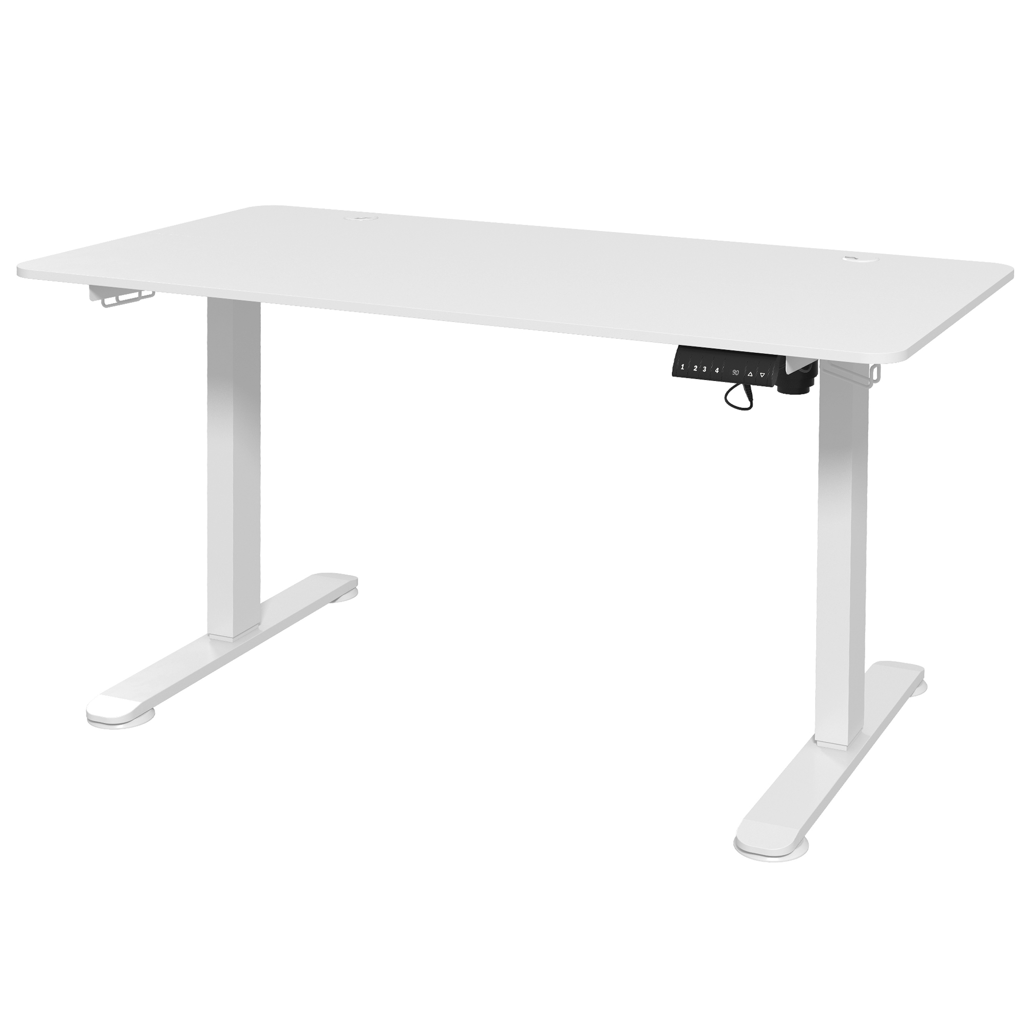 Vinsetto Stehpult höhenverstellbarer Computertisch Schreibtisch, 140 cm x 70 cm x 116 cm, Weiß