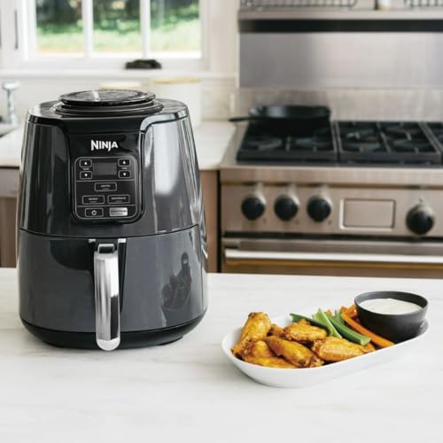 Ninja Air Fryer   4 Quart Ceramic Coated, 75% Less Fat, Fast Cooking, Multi Function Air Fry, Reheat, Dehydrate, Dishwasher Safe : Home & Kitchen