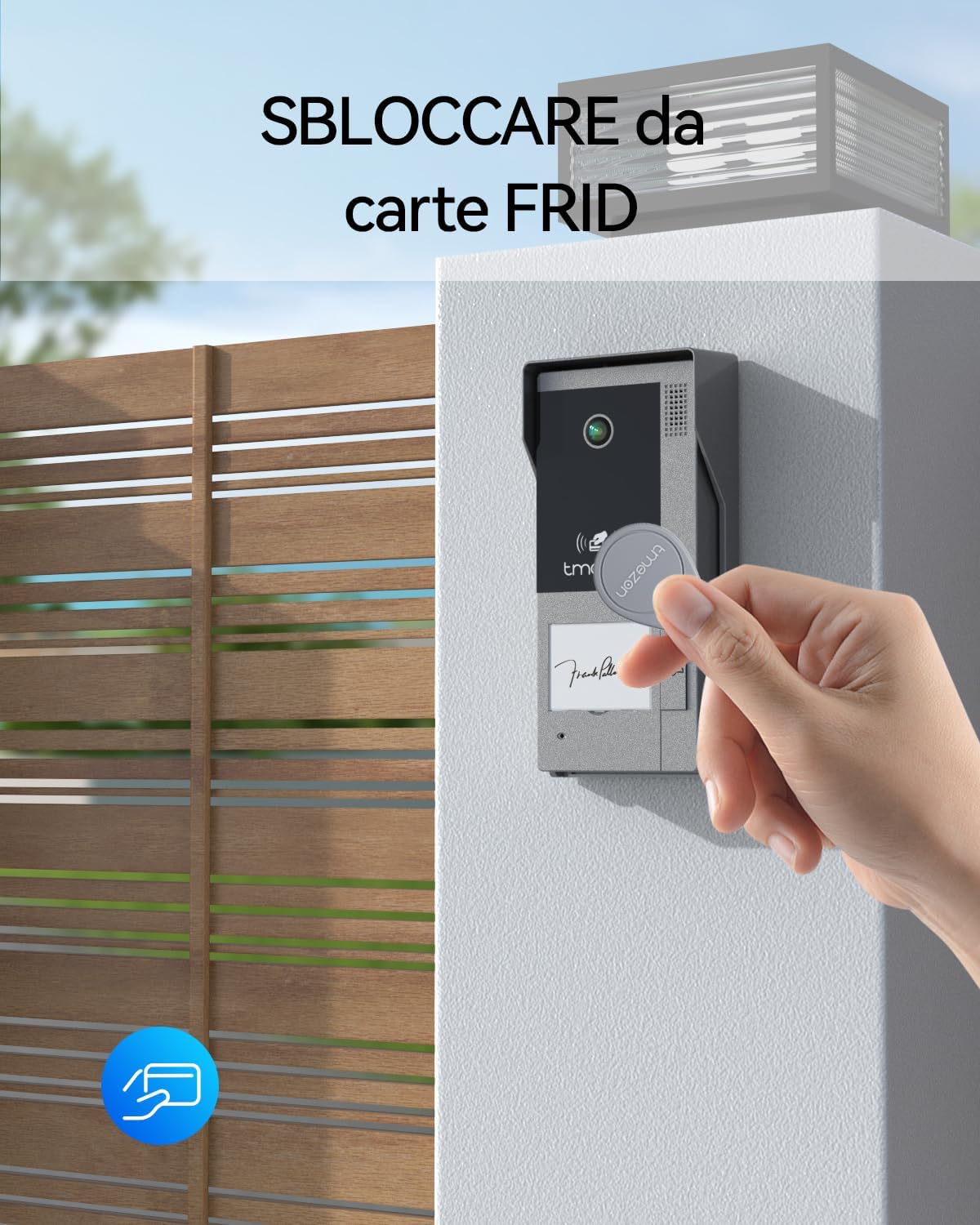 TMEZON Videocitofono Wifi Smart 2 Fili Video Citofoni M790,1080P monitor e Campanello Esterno con Telecamera,APP/Carta RFID Unloc,Rilevamento del Movimento Umano