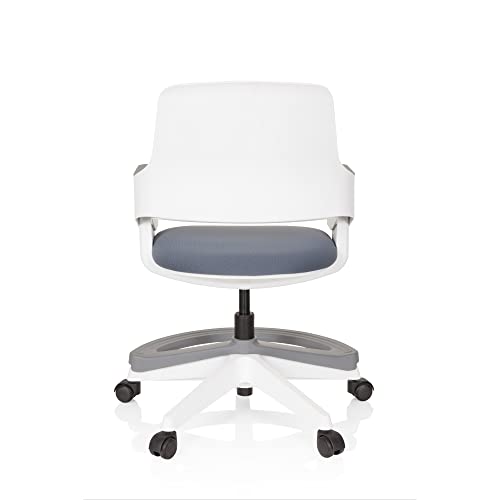 HJH Office 640510 Sedia da Ufficio Girevole per Bambini KID FLEX Tessuto, Sedia da Scrivania con Poggiapiedi, Regolabili in Altezza, Grigio : Casa e cucina