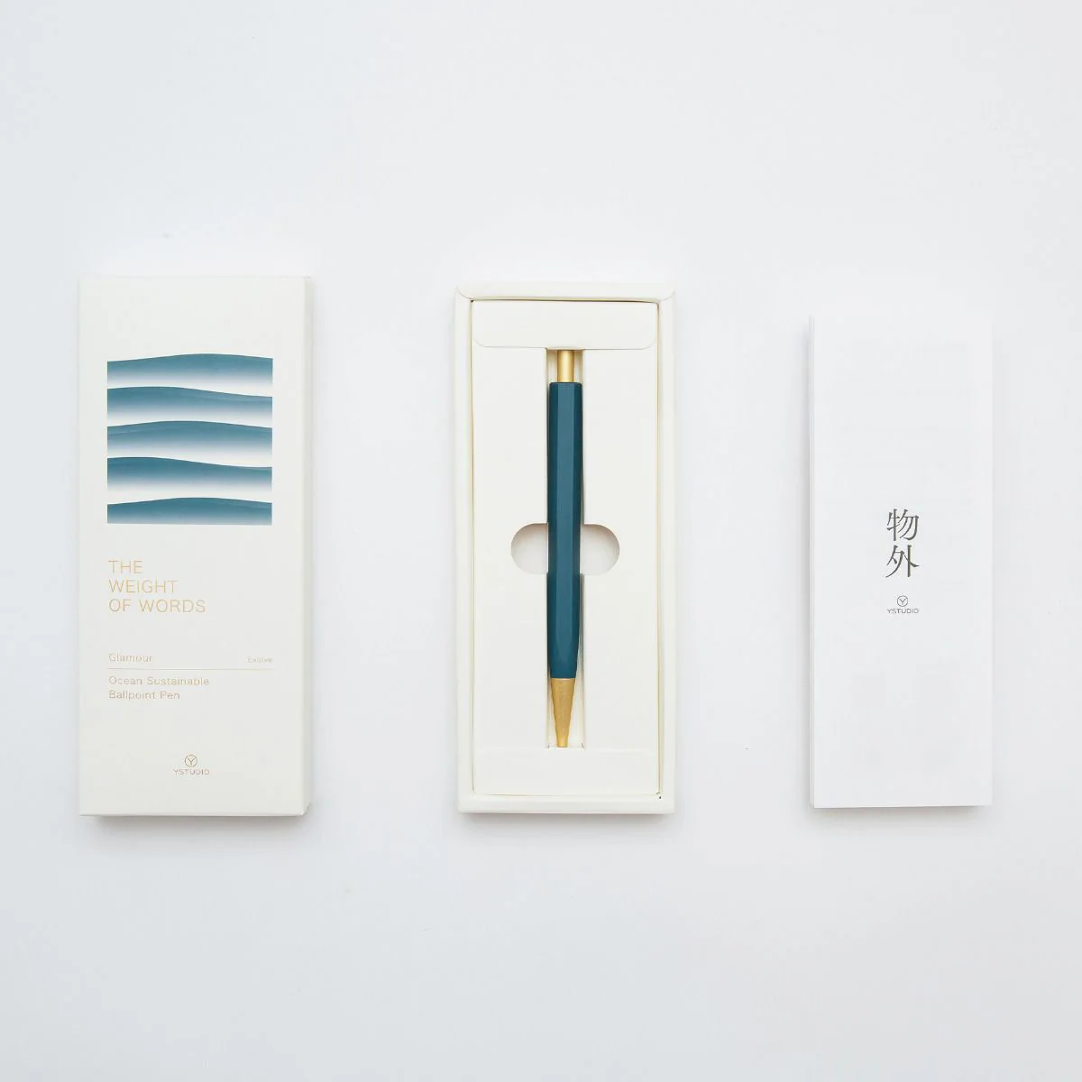 YStudio Glamour Evolve Sea Indigo Ocean Sustainable Ballpoint Pen