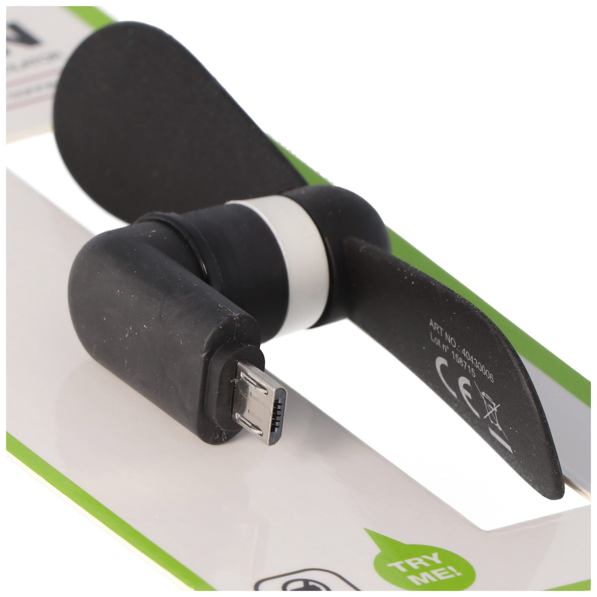 Tischventilator Mini-Ventilator für Smartphones mit Micro USB Anschluss, Micro-USB-An