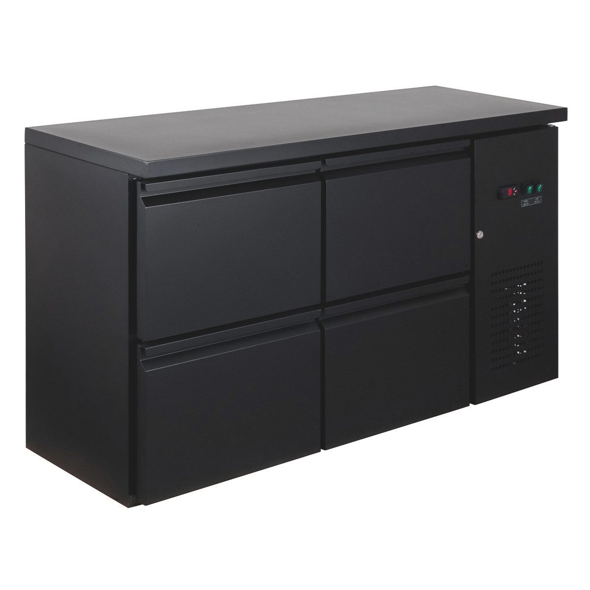 Kühlschrank Barkühltisch mit 4 Schubladen 146x52 cm Getränkekühltisch Bar