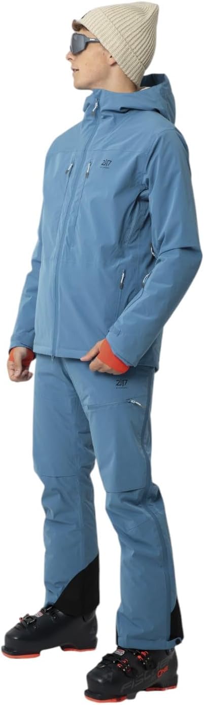 2117 of Sweden Nausta Herren Skijacke mit Kapuze Wasserabweisende Herren-Skijacke mit Isolierung. Perfekt für Skifahren, bietet Stil, Komfort und Schutz.
