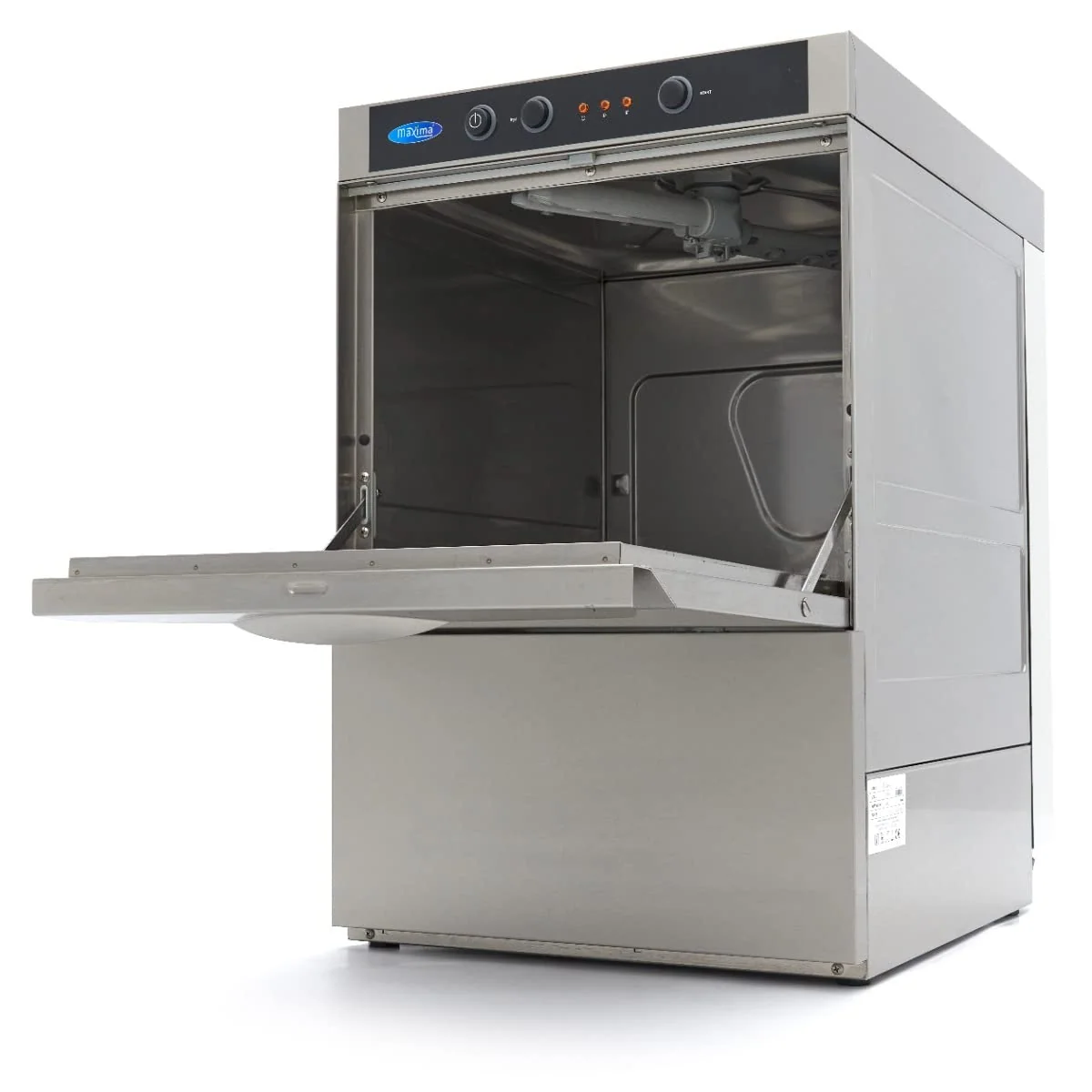 Maxima Gastro Geschirrspüler-Unterbau, 40 x 40 cm, 230 V, mit Abfluss, Spülenhilfe- und Seifenpumpen