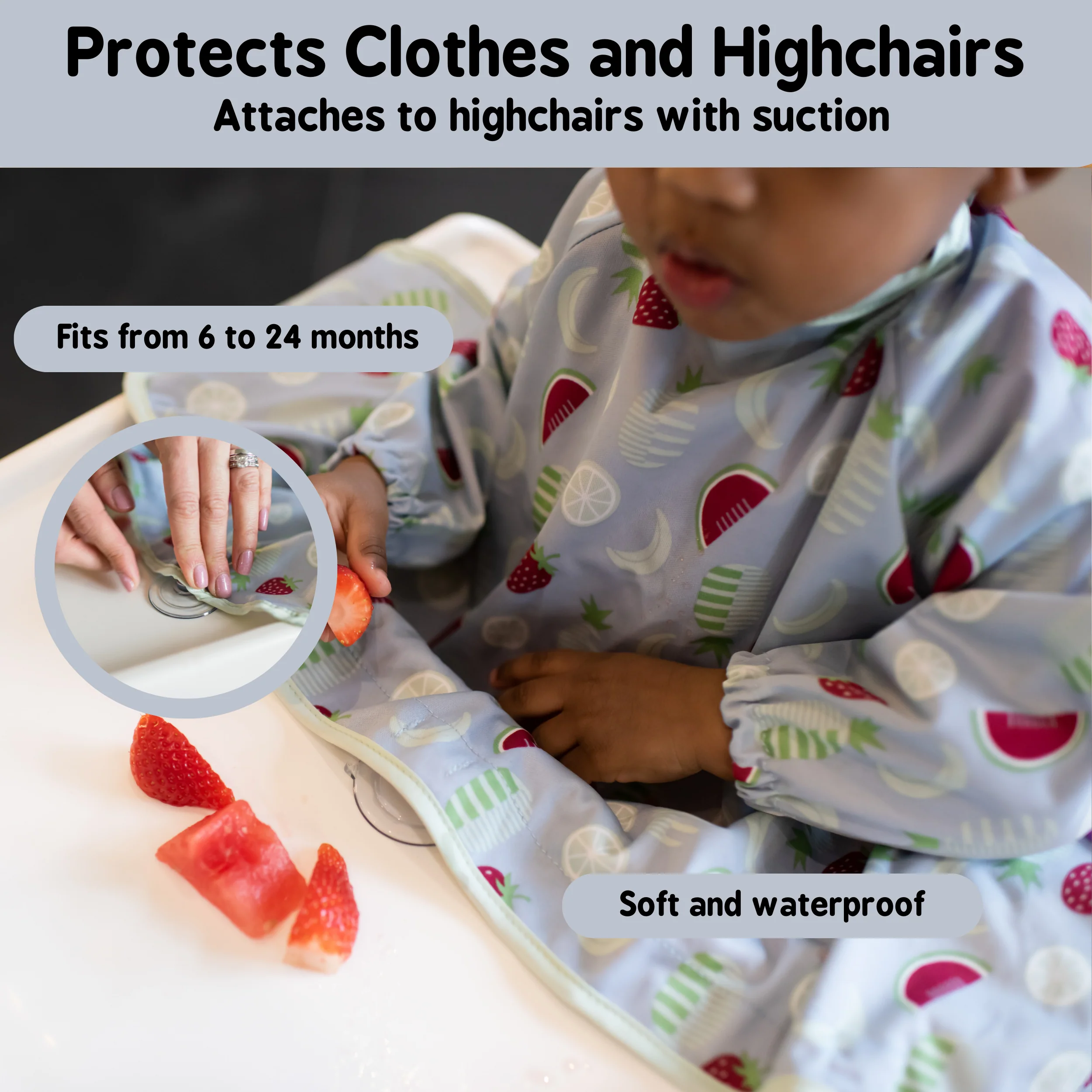 Cover & Catch Bib - Fun Fruits