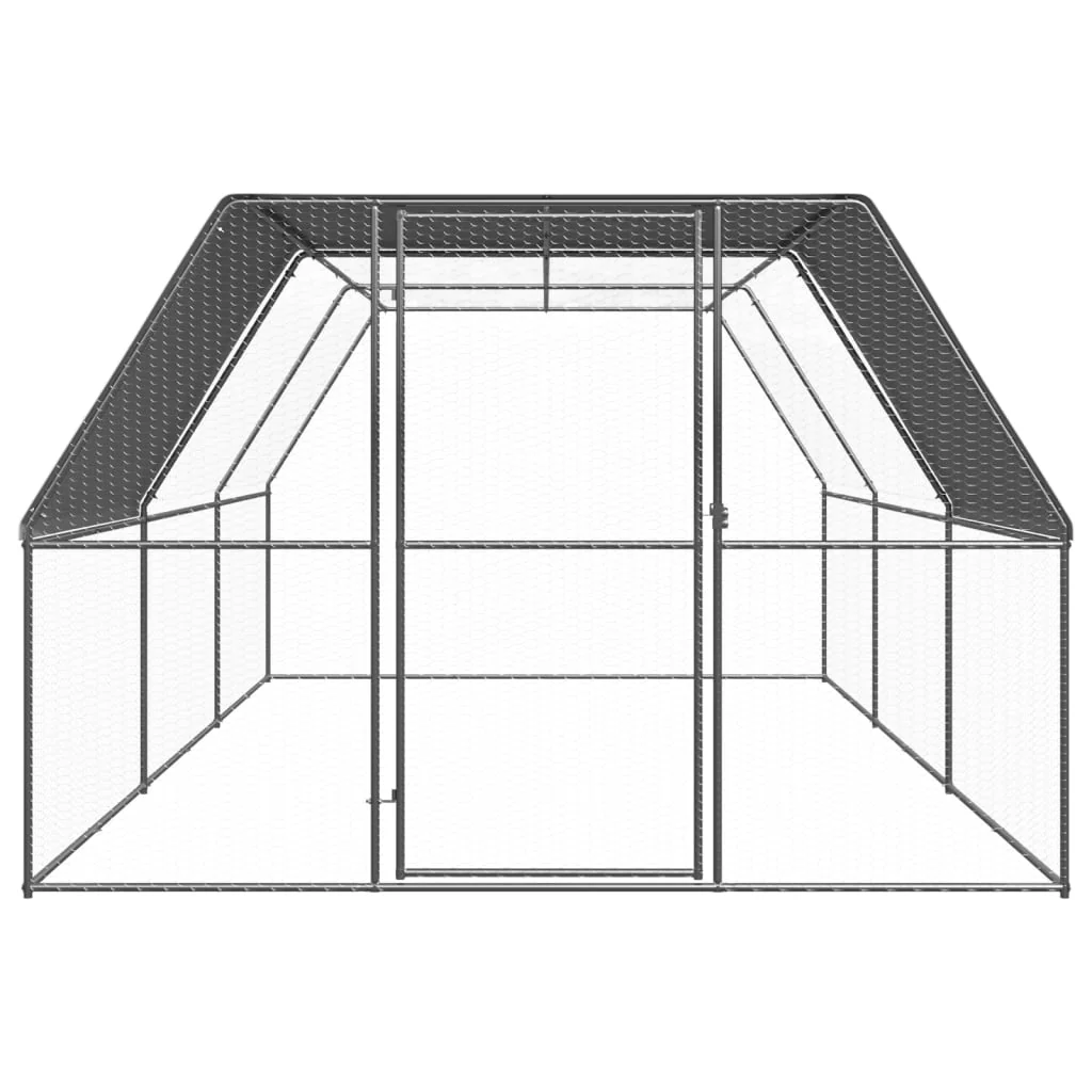 2025 Kippenkooi Kippenhok Staal 3 x 6 x 2 m Buitenren Pluimvee Ren Dierenkooi
