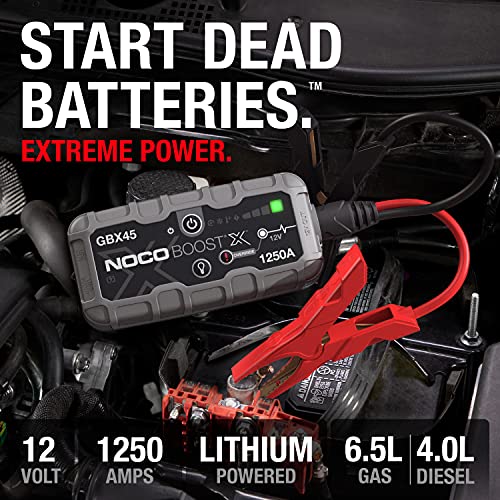 NOCO Boost X GBX45: Avviatore di Emergenza al Litio UltraSafe da 1250A 12V per Veicoli con Motori a Benzina fino a 6,5 Litri e Diesel fino a 4,0 Litri : Amazon.it: Auto e Moto