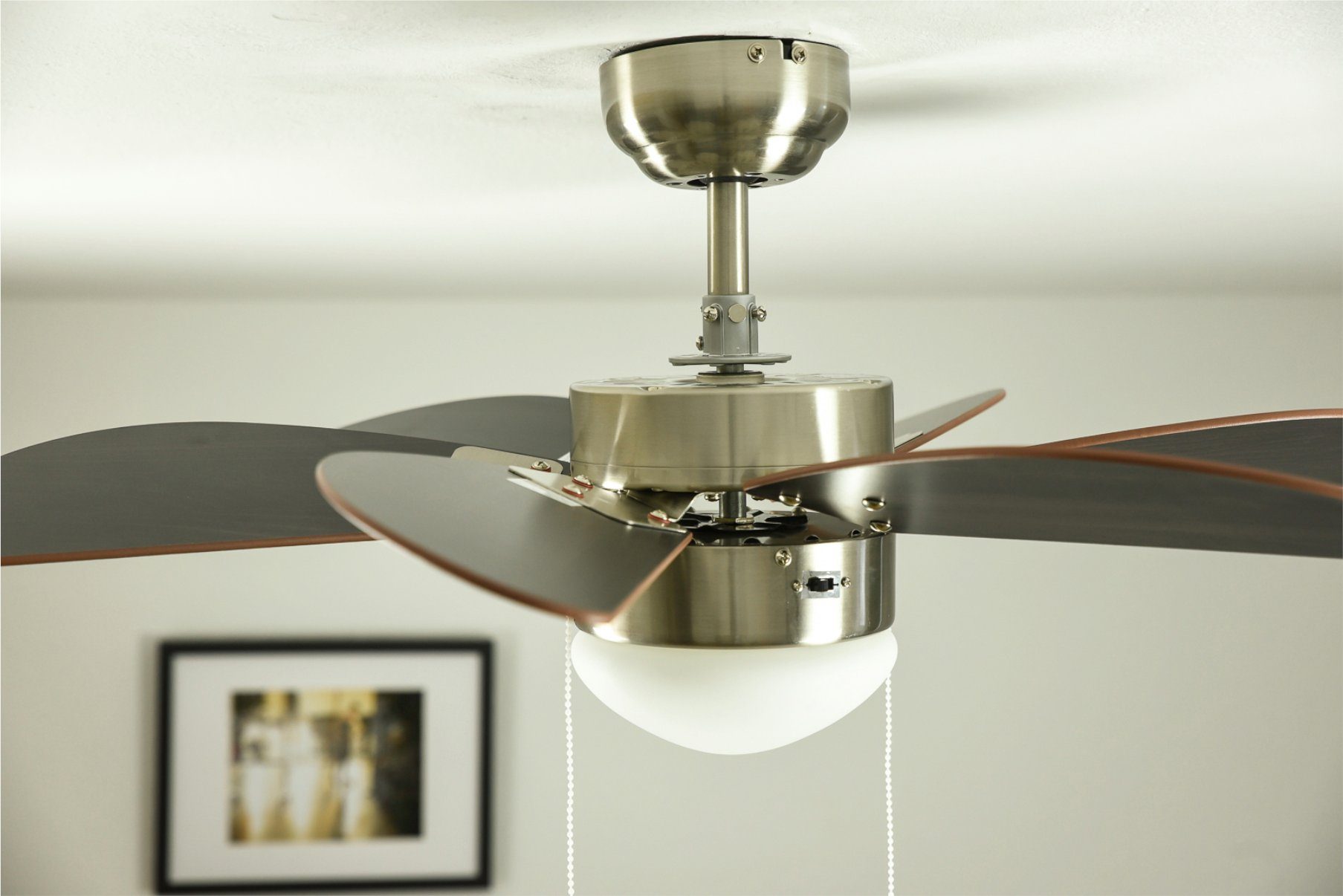 Deckenventilator Deckenventilator Turbo Swirl Chrom 105 cm mit Licht