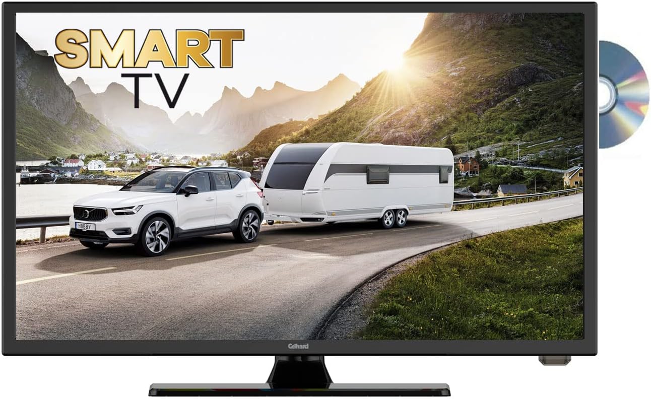 GTV1956 LED Smart TV mit DVD und Bluetooth DVB-S2/C/T2 für 12V u. 230Volt WLAN
