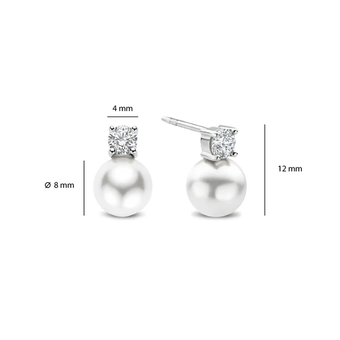 Orecchini Ti Sento Milano in argento con perla 78060PW