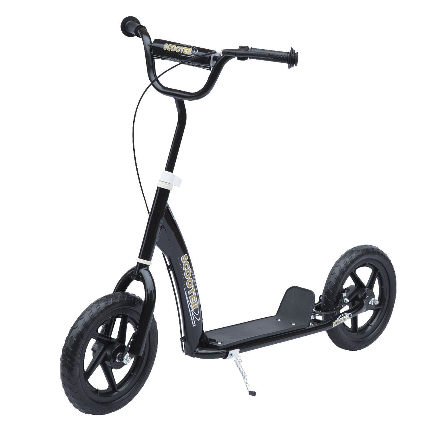 kinderstep scooter step stadsscooter kinderscooter kickboard 12 inch zwart 120 x 52 x 80-88 cm