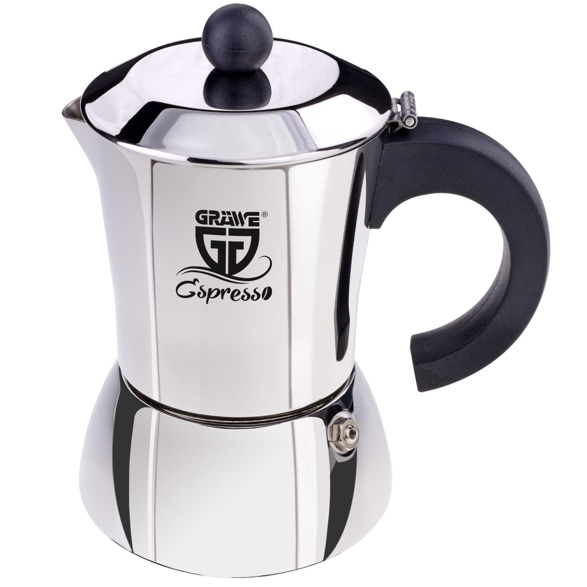 Espressokocher Gräwe Edelstahl Espressokocher 10 Tassen