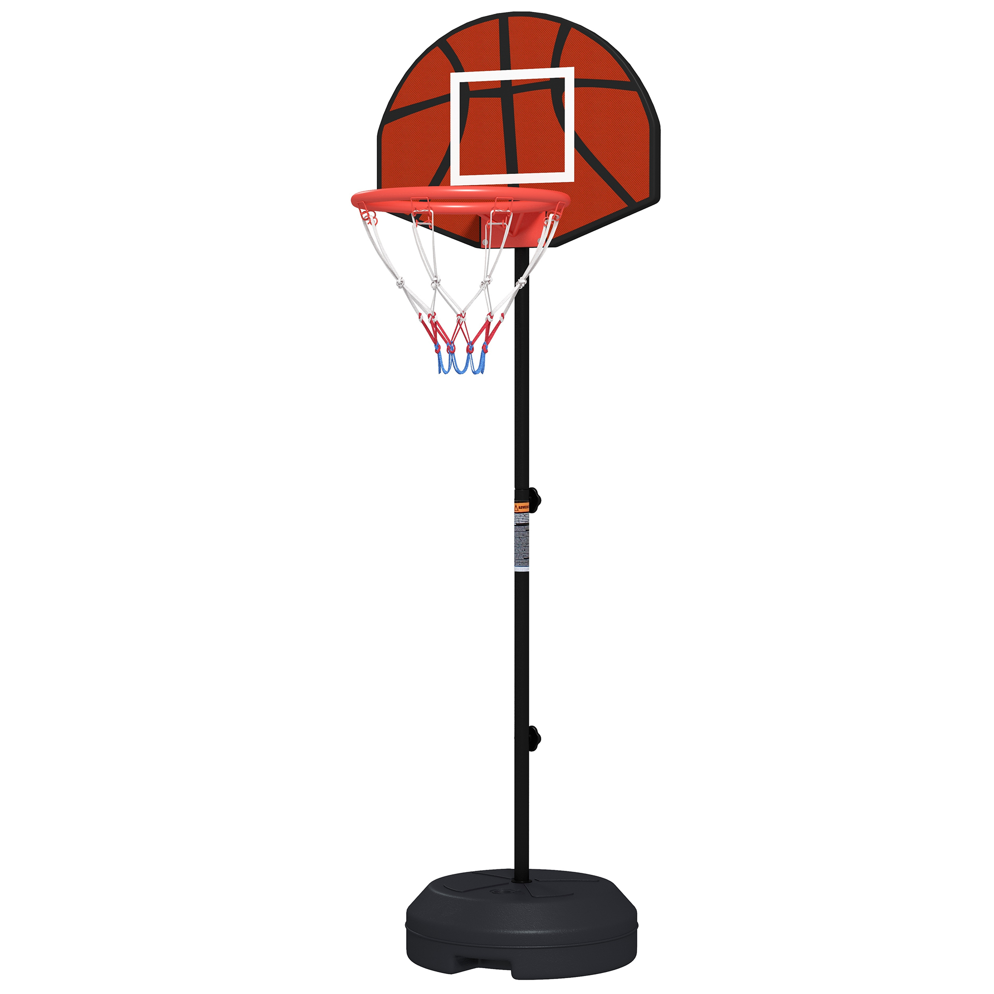 SPORTNOW Basketballständer, höhenverstellbar, Magnet-Dartscheibe, 98-148cm, Schwarz