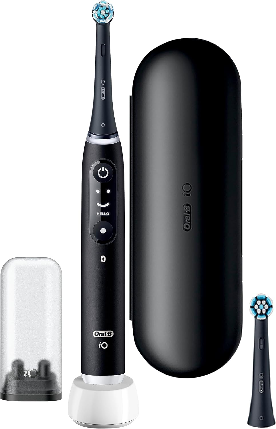 Oral-B Spazzolino Elettrico Ricaricabile iO6 Nero Con Custodia Da Viaggio, 1 Spazzolino + 1 Dentifricio Sensibilità e Gengive Calm 75ml