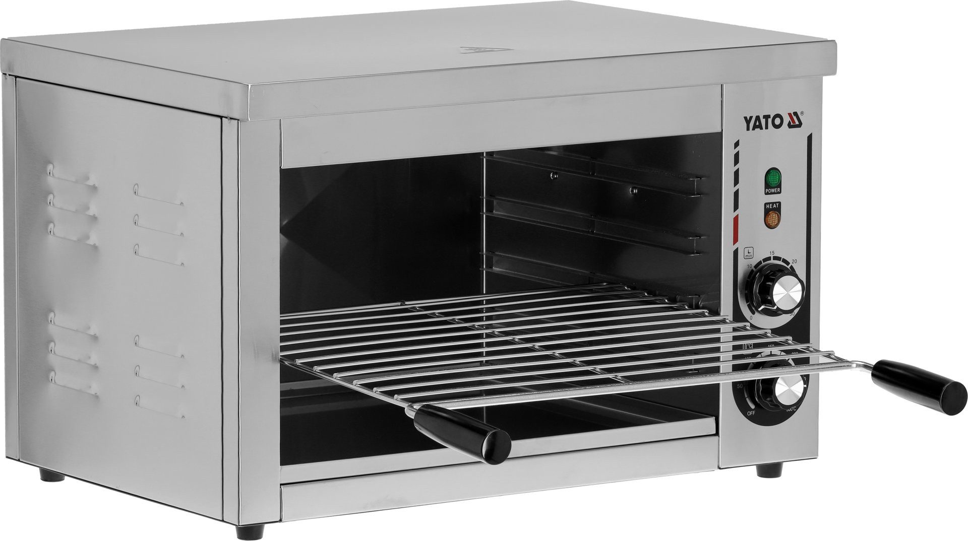 Elektrogrill Gastro Salamander, Ofen, Grill, Überbackgerät 3000W 580x400x380mm