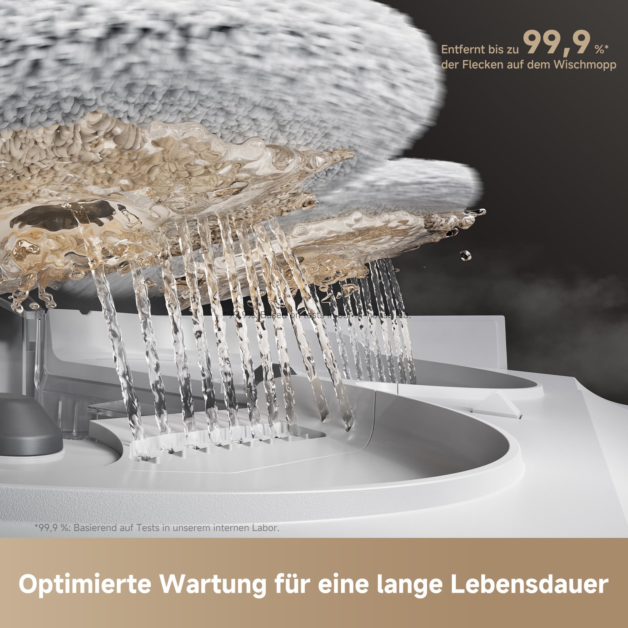 Saugroboter V50 Ultra Complete 24.000 Pa Saugkraft Warmwasser-Wischen FlexiRise-Navigation StepMaster Hindernisumfahrung JetSpray-Dryboard Weiß