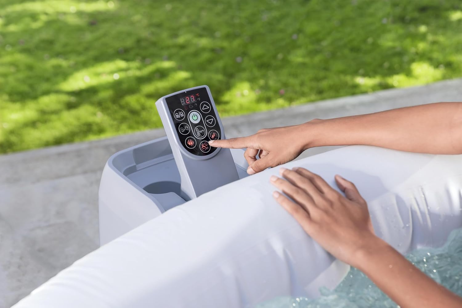 Bestway® Lay-Z-SPA® Energiespar-Whirlpool Miami AirJet™ für 6 Personen Ø 196 x 66 cm, Dunkelgrün