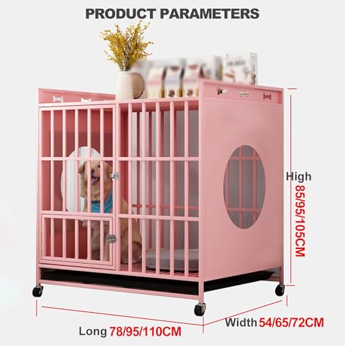 Mobile Kennel per Cani da Interno Gabbia Cani per interno Gabbia per Animali Domestici con Chiavistello Gabbia da Arredamento con Vassoio per Cani di Piccolo Media fino a 60 kg. (Color : Green, Size : Amazon.it: Prodotti per animali domestici