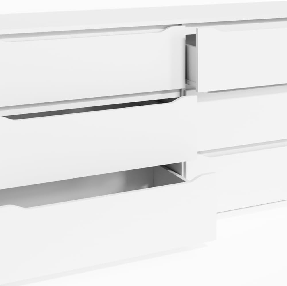 Vicco cassettiera per camera da letto Ruben, Bianco, 160 x 78 cm