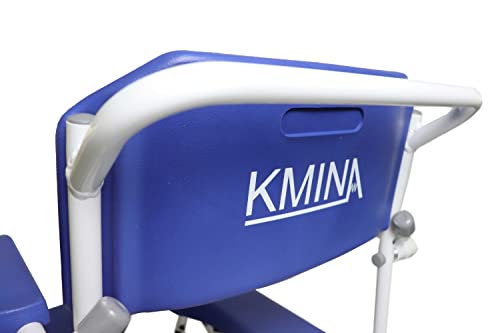 KMINA PRO   Sedia a Rotelle Bagno per Anziani, Carrozina Disabili con Ruote Autospinta, Sedia con Ruote per Doccia, Carrozzina WC Disabili, Sedia Bagno Comoda Anziani, Sedia WC per Anziani   Blu : Amazon.it: Salute e cura della persona