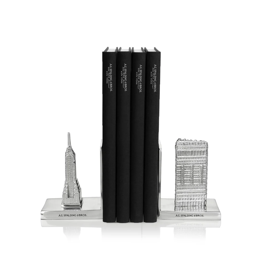 Ferma libro Spalding & Bros Flatiron e Empire in alluminio 862841U828