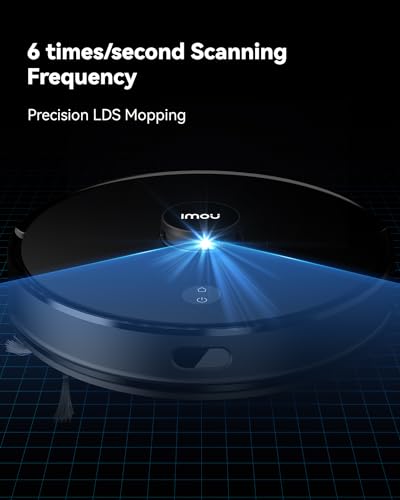 Imou Robot aspirapolvere 4500Pa RV1 aspirapolvere robot 2 in 1, ricarica automatica da 3200mAh, Navigazione LiDAR, APP : Casa e cucina