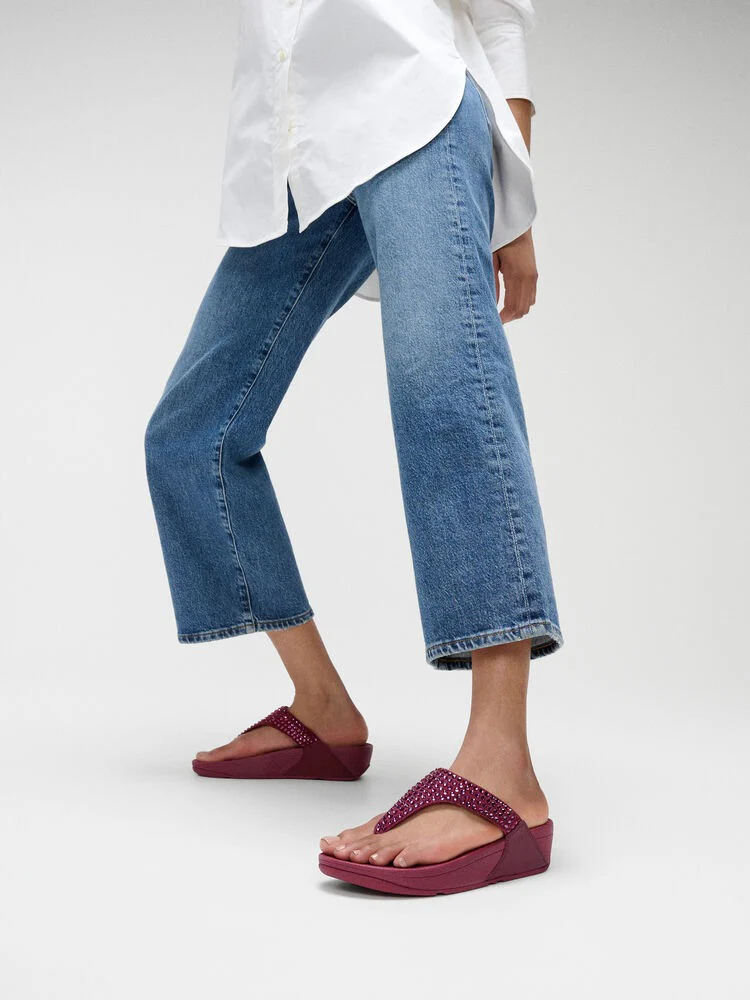 FitFlop Lulu Glitzer Ruby Zehensteg