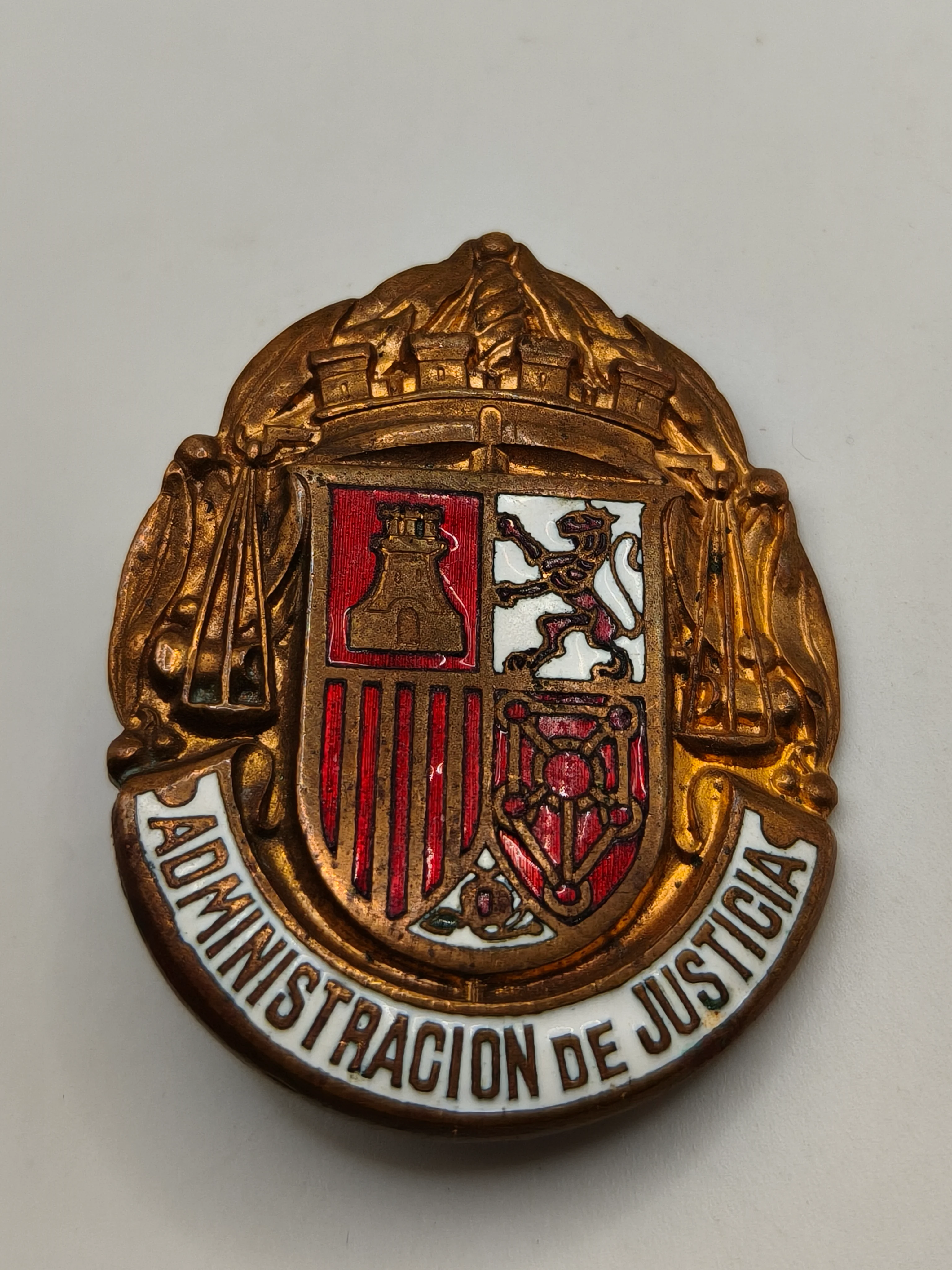 Placa Administraci��n de Justicia. II Rep��blica.