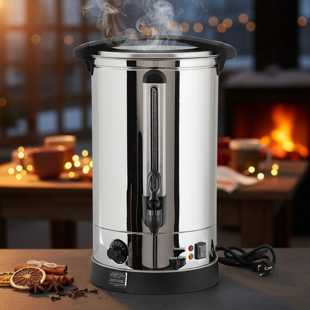Heißgetränke- und Glühweinautomat Glühweinkocher Einkochautomat Glühwein 7 L Thermostat Tee Analog Topf