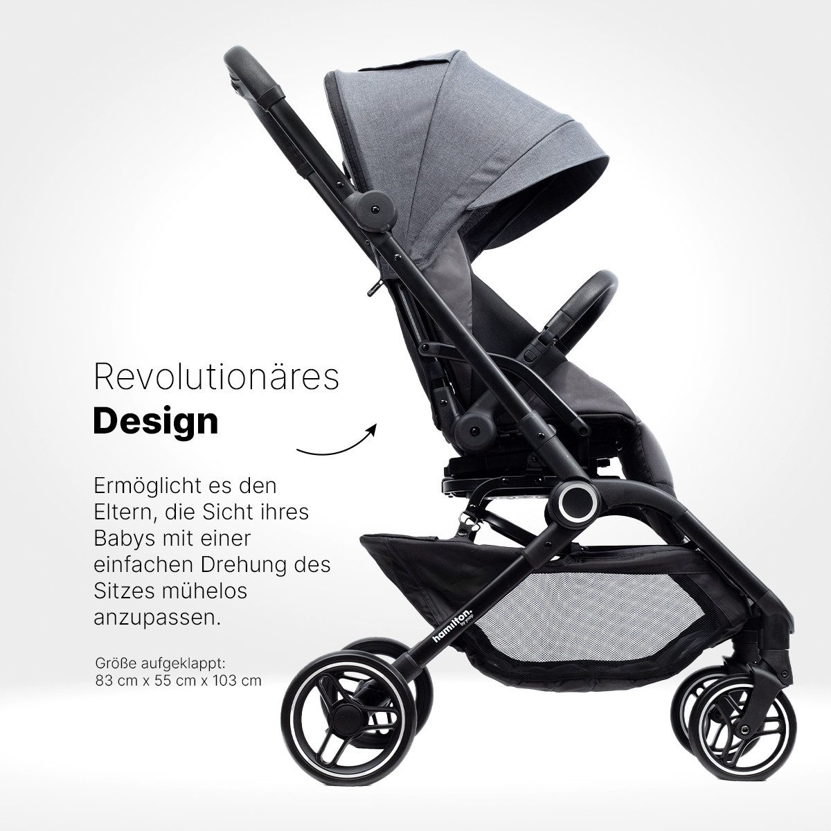 Kombi-Kinderwagen Kinderwagen T1 – Premium Buggy mit MagicFold™ - 360Grad drehbar
