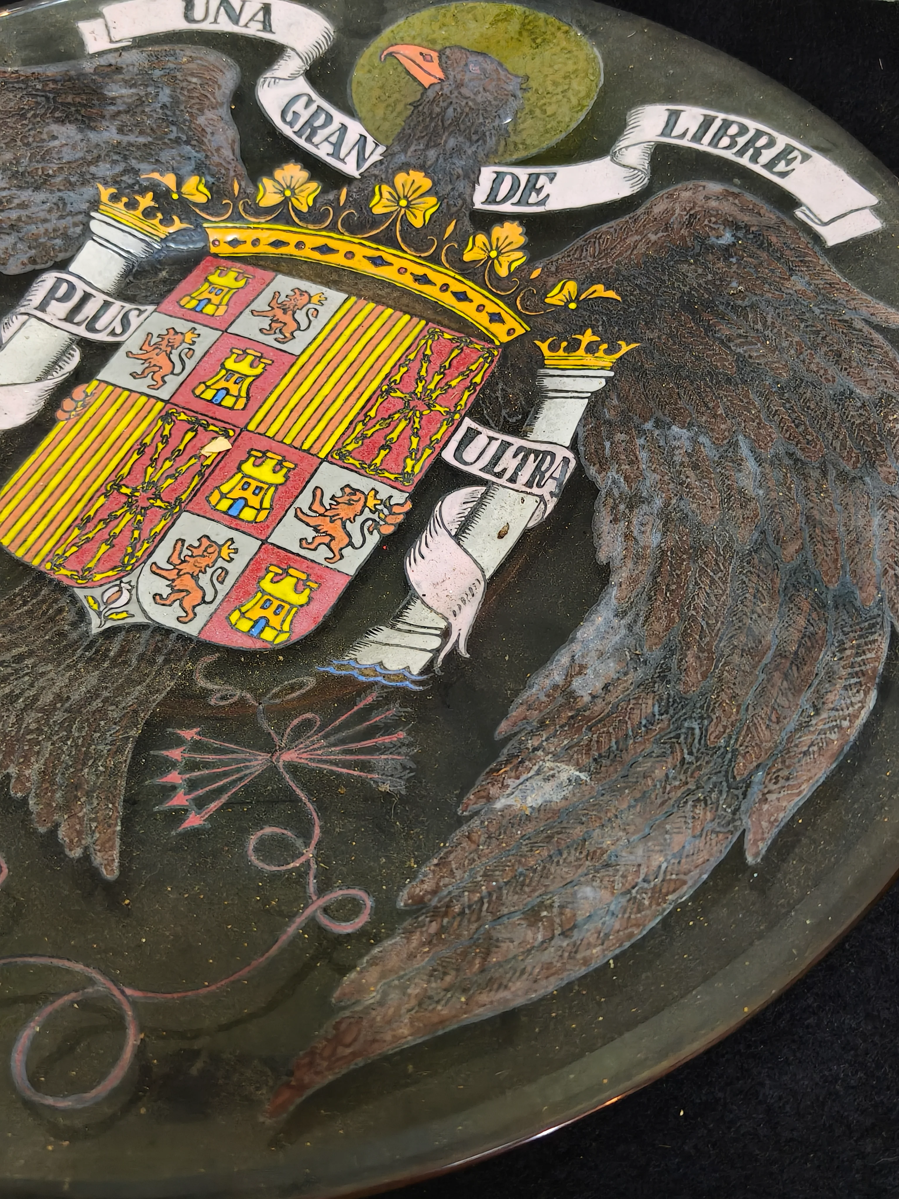 Plato Escudo ��guila de San Juan. Espa?a