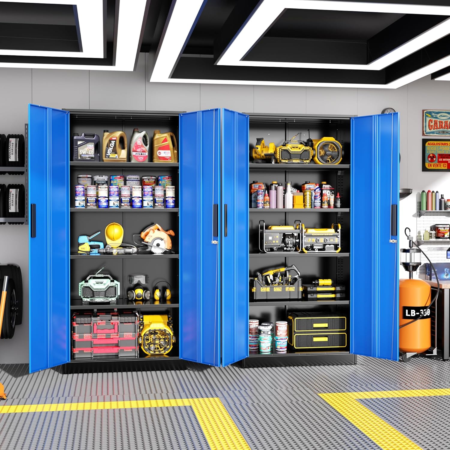 Greenvelly Metal Garage Storage Cabinet, 72