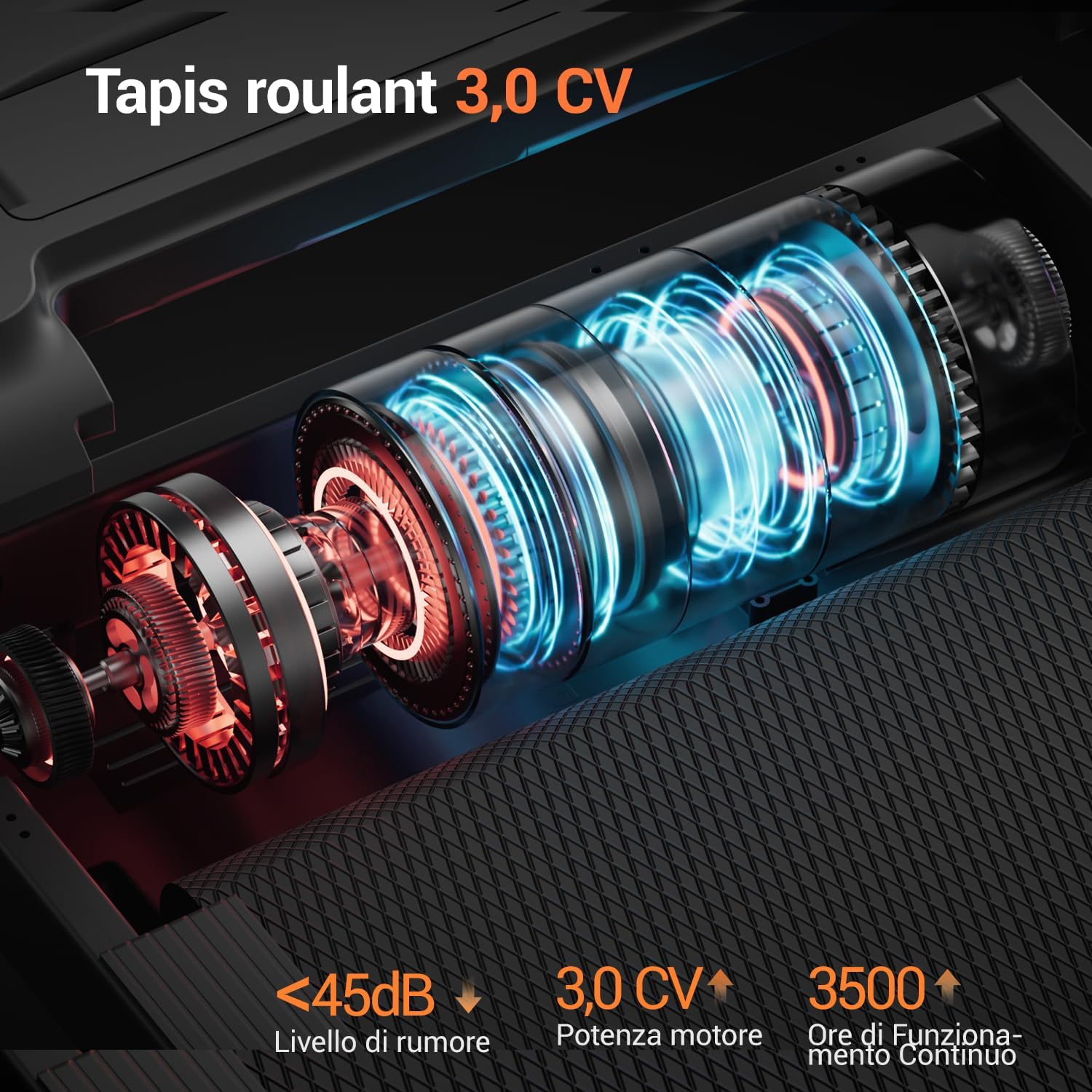 LONTEK Tapis Roulant Salvaspazio con Inclinazione 15%