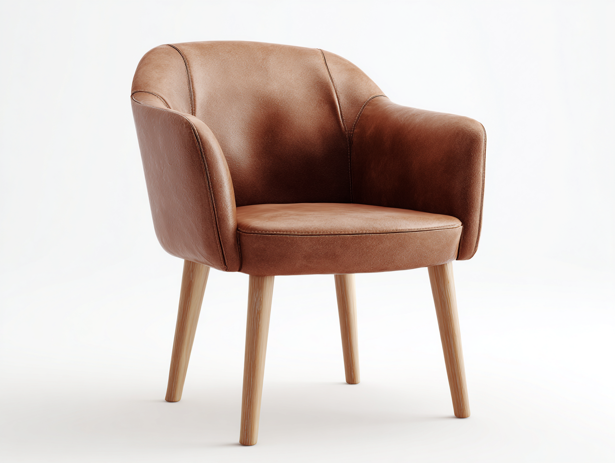 Esszimmerstühle-Leder-Holz-63x66x83 cm-Braun-Modernes Design