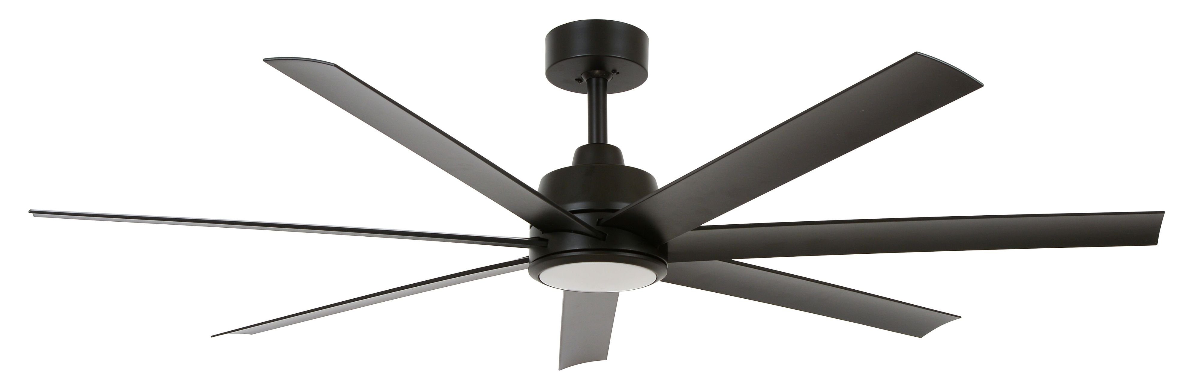 Deckenventilator DC Deckenventilator Atlanta Schwarz mit LED
