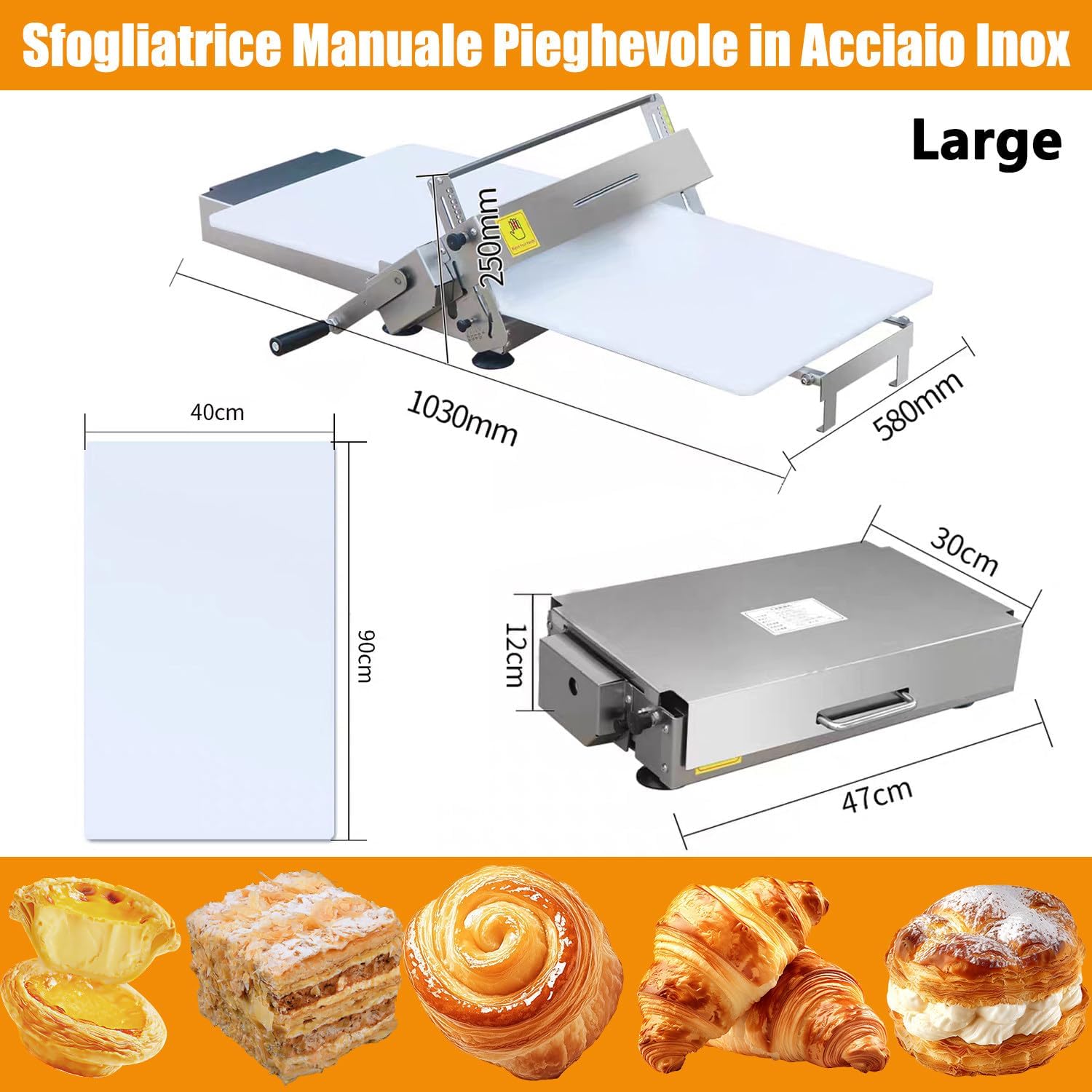Sfogliatrice Professionale Pieghevole