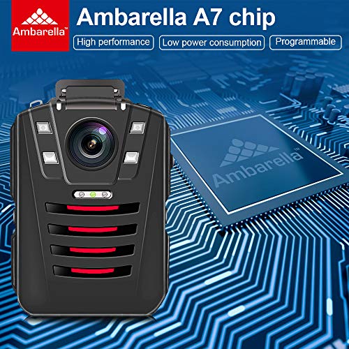 CAMMHD V9 32GB 1296P Body Cam con Registrazione Audio e Video, Batteria Sostituibile 2*2000mAh, 34 milioni di pixel, Visione Notturna a Infrarossi HD, Bodycam per Polizia/Esterno/Sicurezza Personale : Elettronica