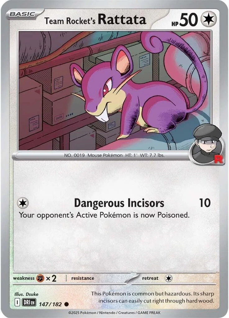 Team Rocket's Rattata (147/182) (DRI)