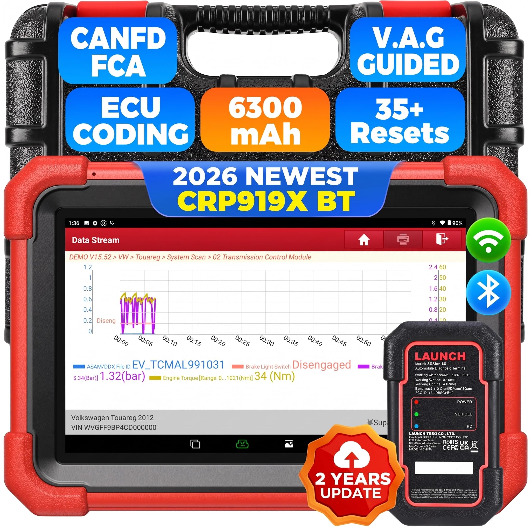 Launch X431 CRP919X BT OBD2 Diagnosegerät bidirektionales Kfz Auto Scanner Profi Werkstatt Diagnose